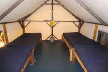 Twin cabin beds side by side