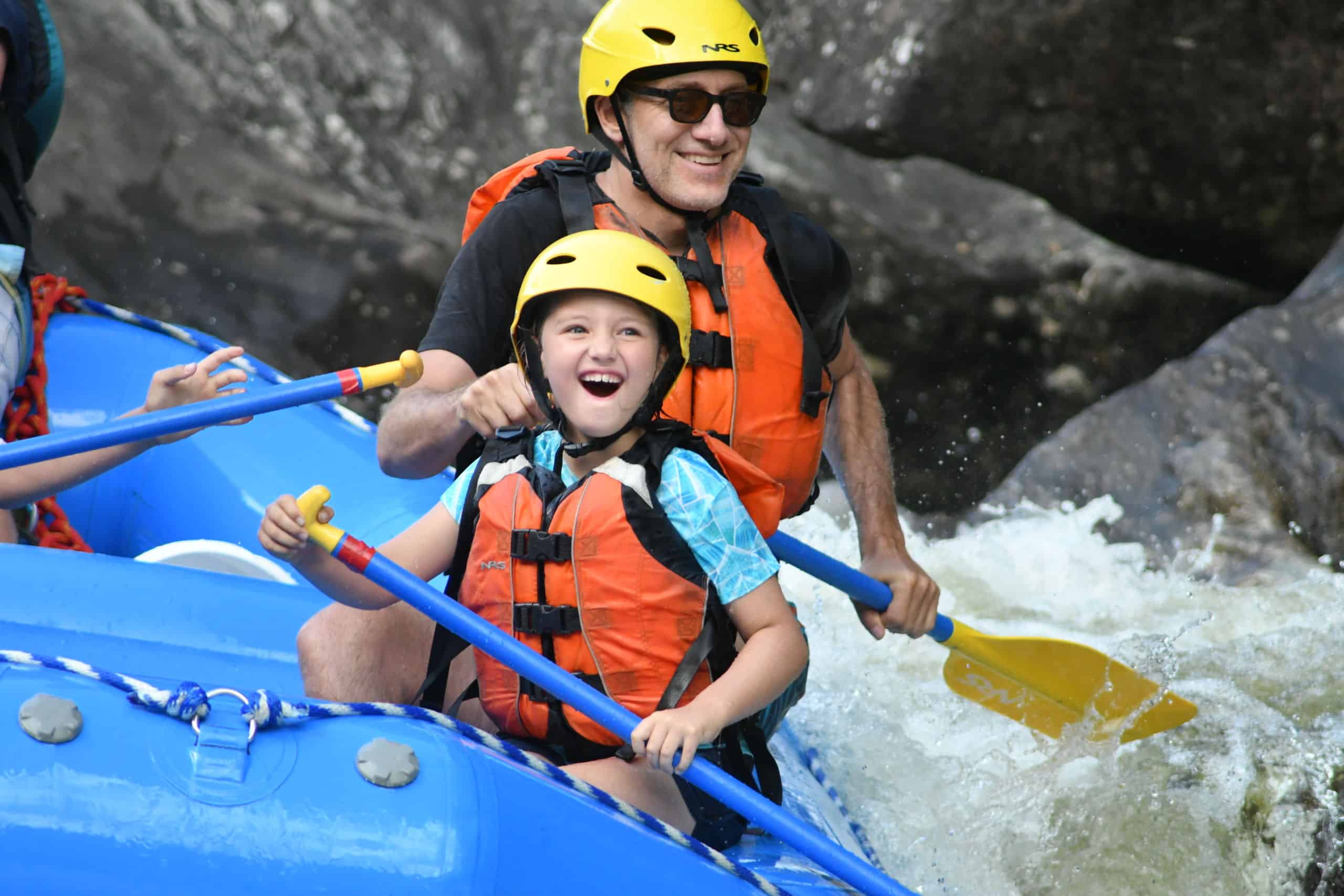 Family white water rafting on the Deerfield River