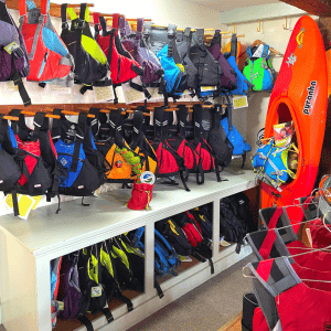 Zoar Outdoor shop with boats & lifevests